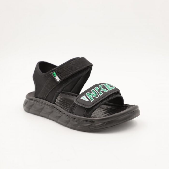 103383359_685ebb3039511 صندل اطفال ولادي مع لاصق لون اسود - الصورة 1