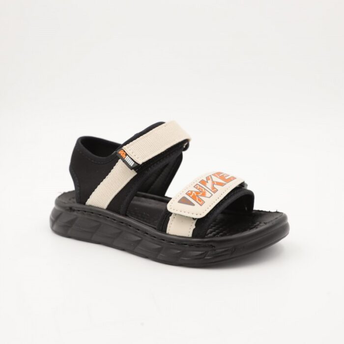 ⁦صندل اطفال ولادي مع لاصق لون اسود وبيج⁩ - الصورة ⁦4⁩