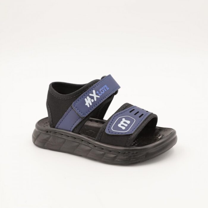 103383369_685ebb4a322f9 صندل اطفال ولادي مع لاصق لون اسود كحلي - الصورة 1