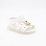 ⁦صندل أطفال بتصميم دبدوب لون ابيض⁩ - الصورة ⁦2⁩