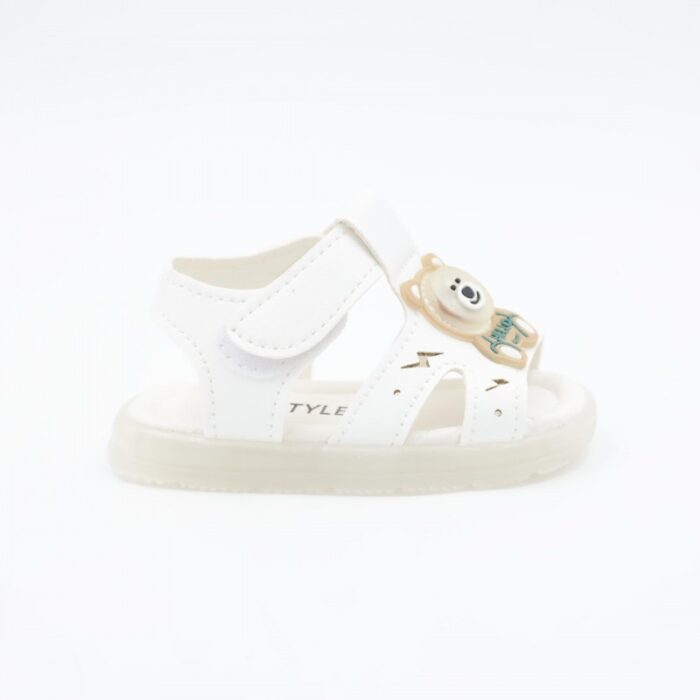 103383385_685ebb801085d صندل أطفال بتصميم دبدوب لون ابيض - الصورة 1