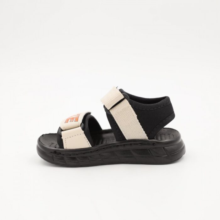 ⁦صندل اطفال ولادي مع لاصق لون اسود وبيج⁩ - الصورة ⁦4⁩