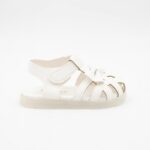 صندل اطفال بناتي بتصميم ببيونه لون ابيض