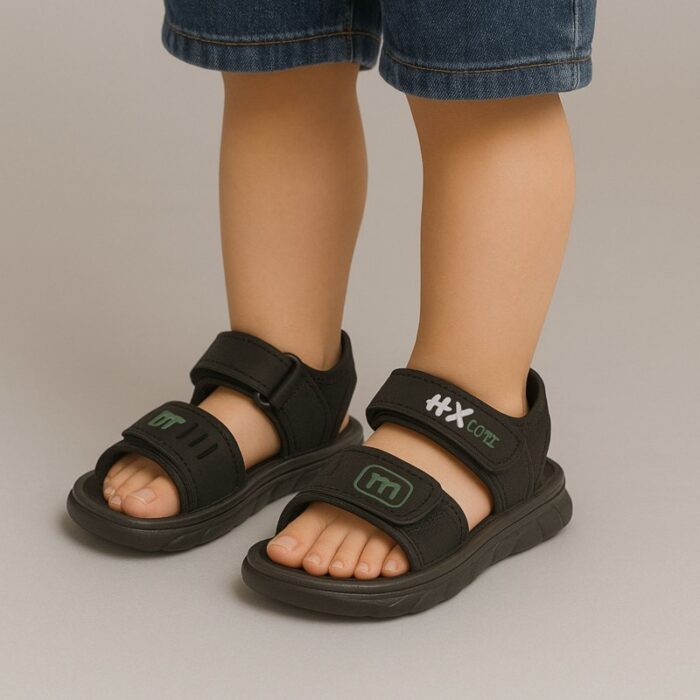 ⁦صندل اطفال ولادي مع لاصق لون اسود⁩ - الصورة ⁦6⁩