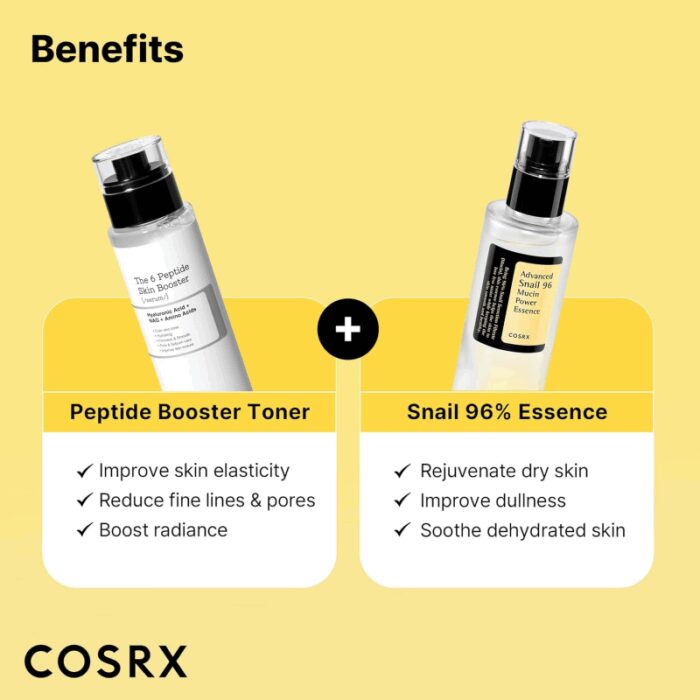 ⁦(طقم كوزركس هيالورنك أسيد + سروم) COSRX 96% Snail MucinPeptide Booster Set⁩ - الصورة ⁦3⁩