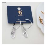 حلق طويل لون فضي