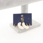 مجموعة أقراط حلقات دائرية وحلق لولو بون ذهبي