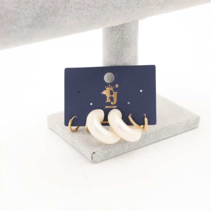 103383585_685ebdada3a58 مجموعة أقراط حلقات دائرية وحلق لولو بون ذهبي - الصورة 1