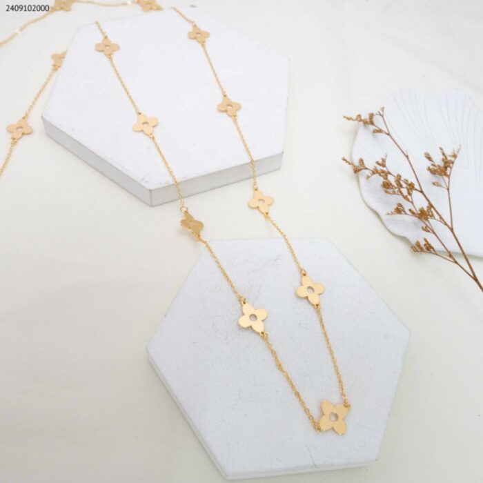 103383644_685ebdff221a3 سلسال طويل - ماركة طبقتين لون ذهبي - الصورة 1