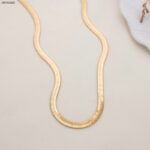 سلسال جلد أفعى سادة لون ذهبي