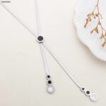 سلسال جلد افعى مع دوائر لون فضي