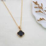 سلسال طويل وجهين لون أسود و أحمر- لون ذهبي