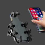 حامل موبايل للدراجة النارية 8 مخالب - يثبت على مقود الدراجة، زاوية دوران 360 درجة- مضاد للاهتزاز، قابل للتعديل