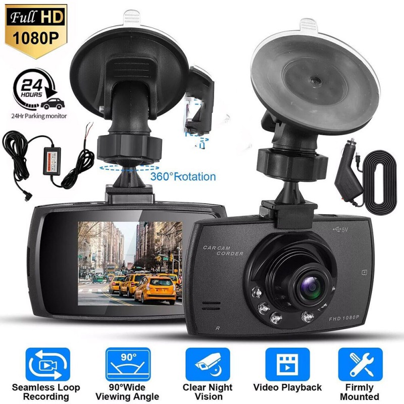 ⁦كاميرا أمامية صغيرة للسيارة DVR مسجل فيديو بدقة 1080 بكسل مع رؤية ليلية - خفيف ومحمول⁩ - الصورة ⁦1⁩