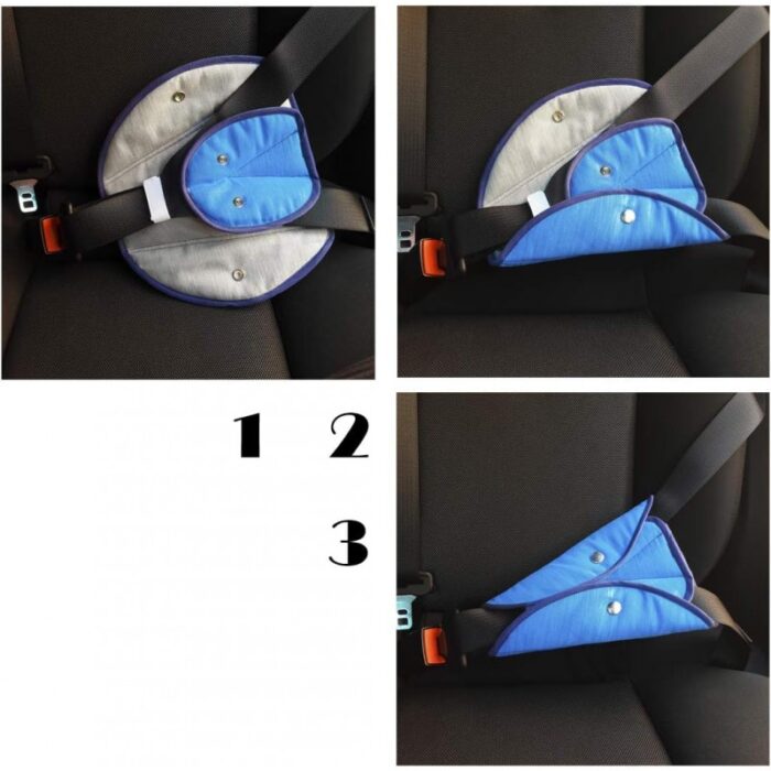 ⁦أداة ضبط حزام أمان السيارة للأطفال - مصنوع من نسيج شبكي هوائي ذات عدة طبقات لضمان السلامة⁩ - الصورة ⁦6⁩