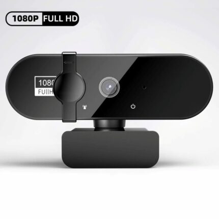 كاميرا ويب بدقة Full HD 1080p مع ميكروفون غطاء خصوصية ووظيفة التركيز التلقائي صغيرة الحجم بمنفذ USB للكمبيوتر