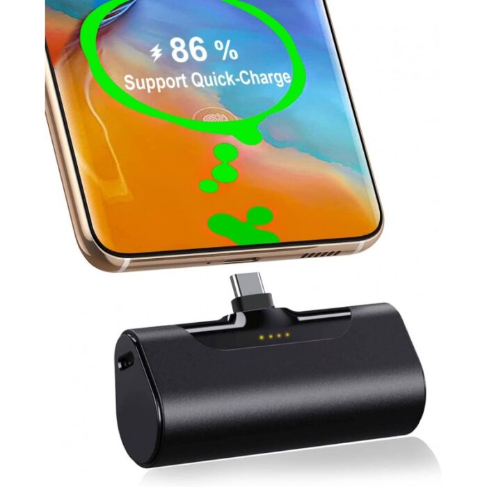 ⁦باور بانك محمول منفذ Type C سعة 5000 ميلي أمبير - 20 واط⁩ - الصورة ⁦3⁩