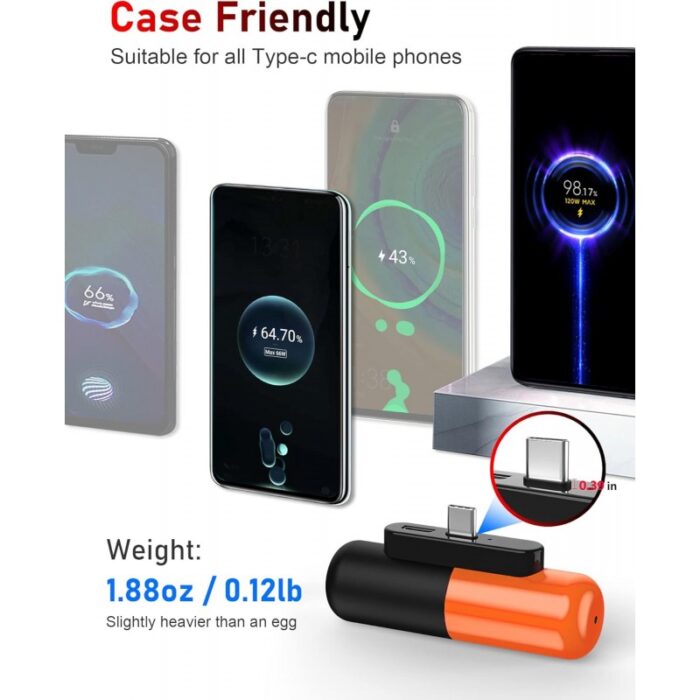 ⁦باور بانك محمول منفذ Type C سعة 5000 ميلي أمبير - 20 واط⁩ - الصورة ⁦4⁩