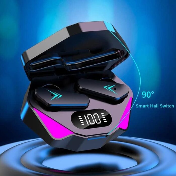 ⁦سماعة ايربود بلوتوث لاسلكية بميكروفون للالعاب X15 بتقنية TWS مع شاشة LED للطاقة⁩ - الصورة ⁦3⁩