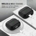 ⁦كفر ايربود برو للجيل الأول والثاني - مصنوع من مادة TPU الصديقة للبيئة وضد الخدوش والصدمات - مع ميدالية - لون أسود⁩ - الصورة ⁦3⁩