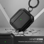 ⁦كفر ايربود برو للجيل الأول والثاني - مصنوع من مادة TPU الصديقة للبيئة وضد الخدوش والصدمات - مع ميدالية - لون أسود⁩ - الصورة ⁦5⁩