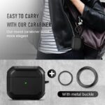 ⁦كفر ايربود برو للجيل الأول والثاني - مصنوع من مادة TPU الصديقة للبيئة وضد الخدوش والصدمات - مع ميدالية - لون أسود⁩ - الصورة ⁦6⁩