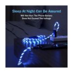 ⁦كيبل شحن مع إضاءة LED - من النوع Type C - لون أزرق⁩ - الصورة ⁦3⁩