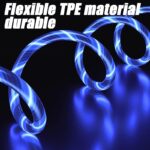 ⁦كيبل شحن مع إضاءة LED - من النوع Type C - لون أزرق⁩ - الصورة ⁦4⁩