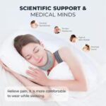 ⁦دعامة الرقبة الطبية لتخفيف الالام - حجم M - يمكن ارتداؤها في المنزل أو أثناء السفر أو القيادة - للرجال والنساء⁩ - الصورة ⁦4⁩