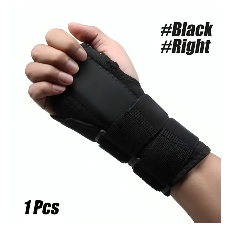 ⁦مشد دعامة جبيرة معصم قابلة للتعديل - للرجال والنساء- لدعم المعصم وتخفيف التهاب الاوتار والاصابات الرياضية - قطعة واحدة لليد اليمنى⁩ - الصورة ⁦1⁩