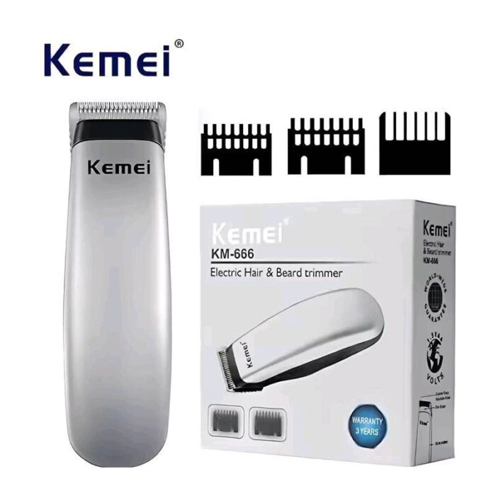 103383902_685ec0129b206 ماكينة حلاقة رجالية احترافية حجم صغير- ماركة Kemei 666 تعمل بالبطارية - الصورة 1
