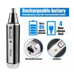 ⁦ماكينة حلاقة رجالية 4 في 1 للرأس واللحية وشعر الأنف وتهذيب الحواجب - موديل Km-6630 - قابلة لإعادة الشحن⁩ - الصورة ⁦3⁩