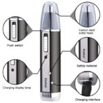 ⁦ماكينة حلاقة رجالية 4 في 1 للرأس واللحية وشعر الأنف وتهذيب الحواجب - موديل Km-6630 - قابلة لإعادة الشحن⁩ - الصورة ⁦4⁩