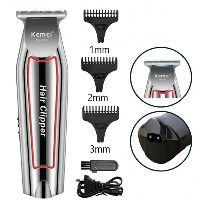 ⁦ماكينة حلاقة للرجال للشعر - شفرة فولاذية ضد الصدأ - ومقاومة للماء بدرجة IPX7- موديل Km- 033⁩ - الصورة ⁦3⁩