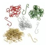 بكج 50 قطعة على شكل حرف S لتعليق الزينة في المنزل وفي المناسبات السعيدة - لون ذهبي