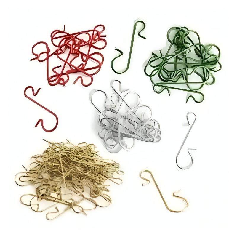 ⁦بكج 50 قطعة على شكل حرف S لتعليق الزينة في المنزل وفي المناسبات السعيدة - لون ذهبي⁩ - الصورة ⁦1⁩