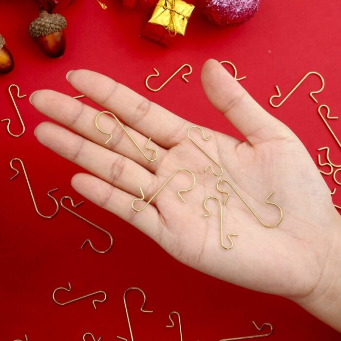 ⁦بكج 50 قطعة على شكل حرف S لتعليق الزينة في المنزل وفي المناسبات السعيدة - لون ذهبي⁩ - الصورة ⁦3⁩