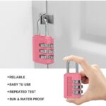 ⁦قفل حجم صغير بأرقام سرية - مصنوع من سبائك الزنك القوي - مثالي لحقائب السفر والدراجات⁩ - الصورة ⁦3⁩