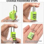 ⁦قفل حجم صغير بأرقام سرية - مصنوع من سبائك الزنك القوي - مثالي لحقائب السفر والدراجات⁩ - الصورة ⁦6⁩