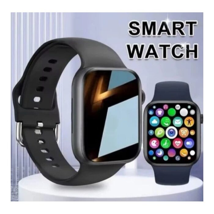 103383926_685ec05c42d4a ساعة ذكية شاشة ملونة تعمل باللمس الكامل 1.73 إنش لاجراء المكالمات ومراقبة ضغط الدم والاكسجين واللياقة البدنية - حزام سيليكون لون أسود - ماركة Laxasfit - الصورة 1