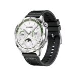 ⁦حزام ساعة ذكية متوافق مع ساعة هواوي GT4 - للرجال والنساء - ضد الماء - مقاس 22 ملي - لون أسود⁩ - الصورة ⁦2⁩