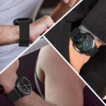 ⁦حزام ساعة هواوي GT4 - مصنوع من النايلون الناعم عالي الجودة وقابل للتمدد - لون أسود - مقاس 22mm⁩ - الصورة ⁦4⁩