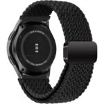 ⁦حزام ساعة هواوي GT4 - مصنوع من النايلون الناعم عالي الجودة وقابل للتمدد - لون أسود - مقاس 22mm⁩ - الصورة ⁦5⁩