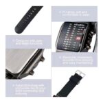 ⁦ساعة يد ماتريكس رجالية دقيقة لرواد الفضاء - تظهر اليوم والاسبوع والشهر ، بإضاءة LED، تعمل بنظام ثنائي، مناسبة للاستخدام اليومي - لون أسود⁩ - الصورة ⁦3⁩