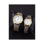 ⁦بكج ساعة عدد 2 للكبلز -- حزام ستانلس مضاد للصدأ - لون ذهبي⁩ - الصورة ⁦3⁩