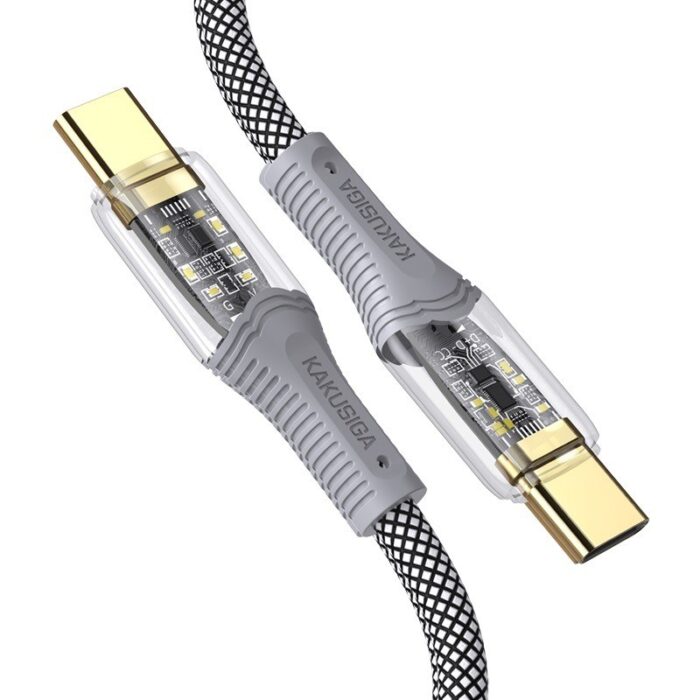 ⁦سلك شاحن تايب سي - تايب سي 1 متر متين جدا شحن سريع 60 واط ماركة kakusiga العالمية⁩ - الصورة ⁦2⁩