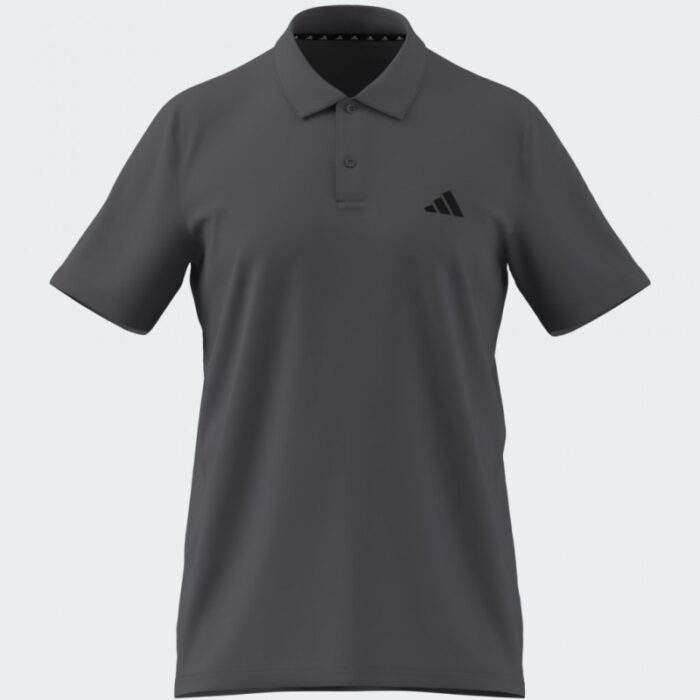 ⁦adidas Men's Train Essentials Training Polo Shirt-Grey⁩ - الصورة ⁦2⁩