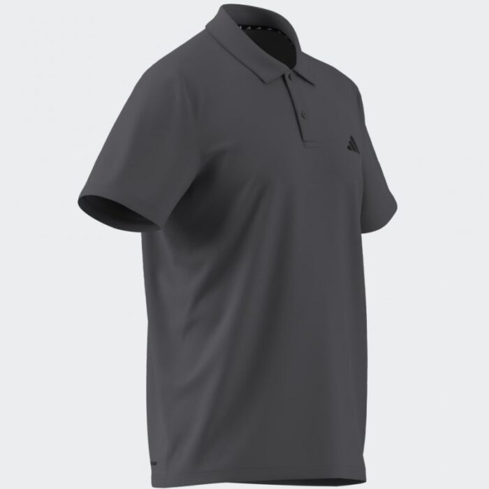⁦adidas Men's Train Essentials Training Polo Shirt-Grey⁩ - الصورة ⁦3⁩