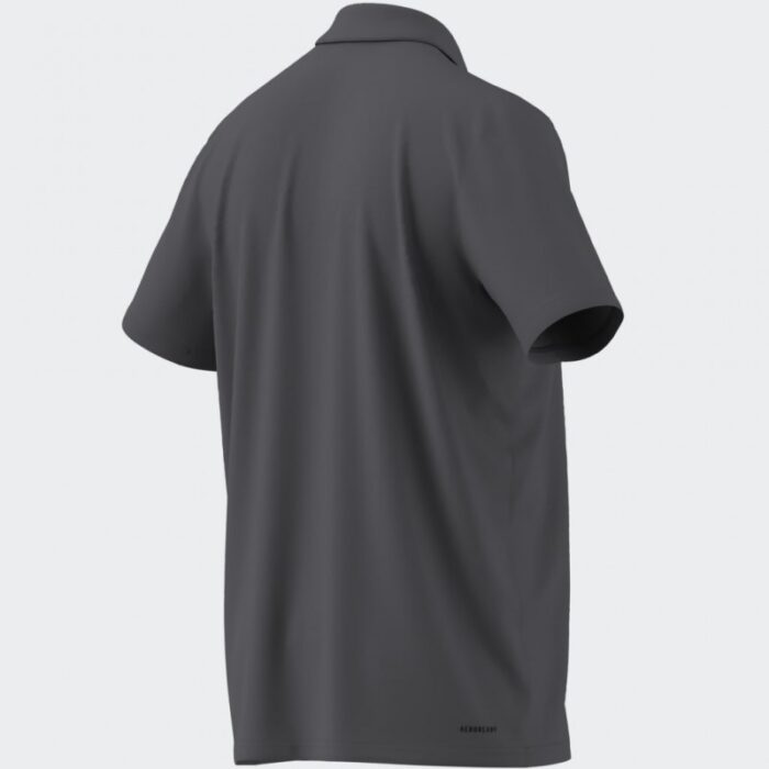 ⁦adidas Men's Train Essentials Training Polo Shirt-Grey⁩ - الصورة ⁦5⁩