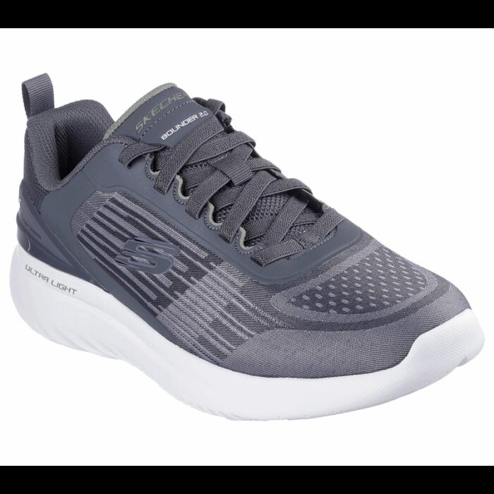 103384061_685ec1ce2491e Skechers Mens' Bounder 2.0 - Jernus Shoes- حذاء سكيتشرز باوندر 2.0 للرجال لون رمادي - الصورة 1